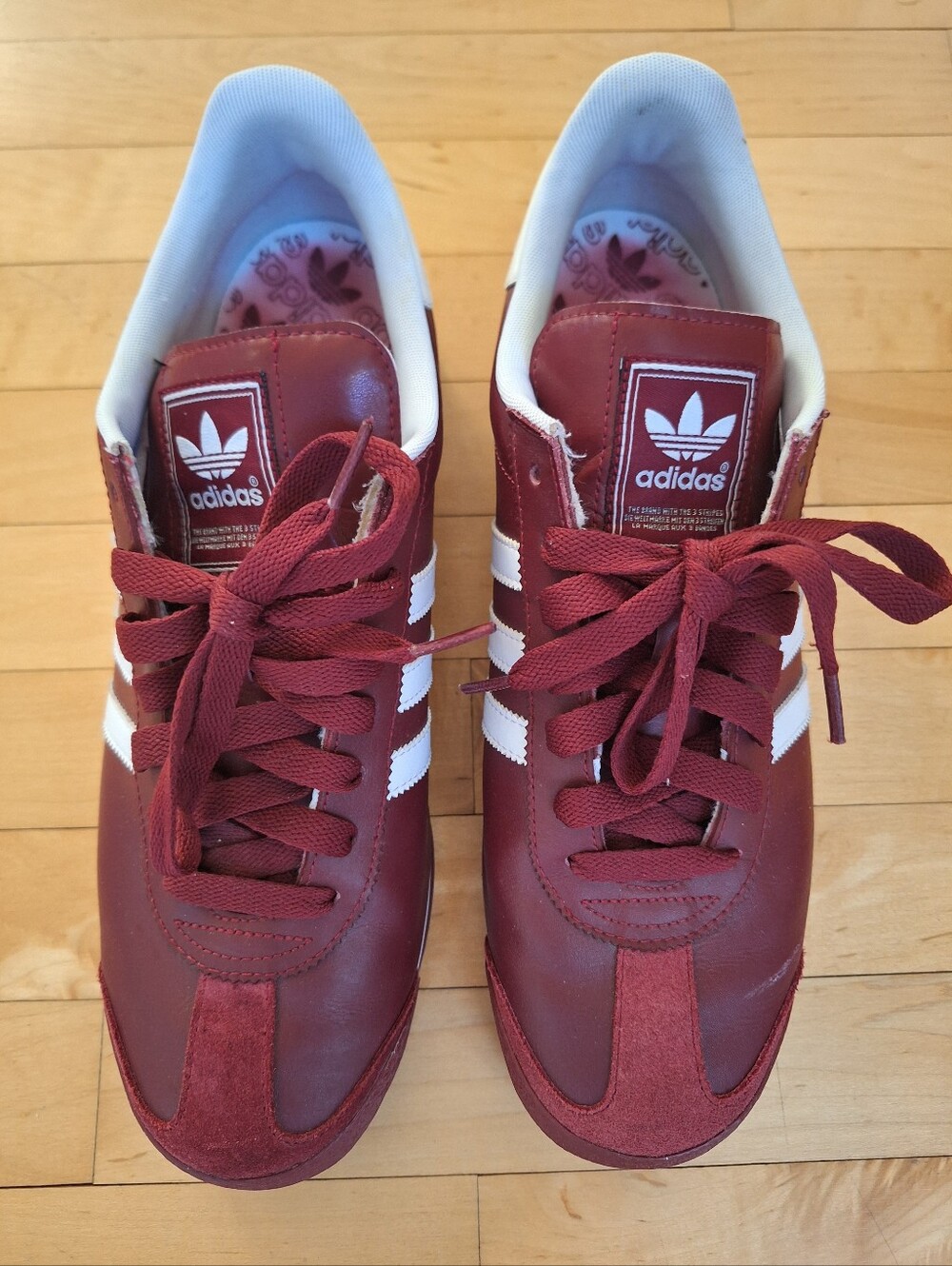 Adidas Samoa Burgundy Leather Shoes